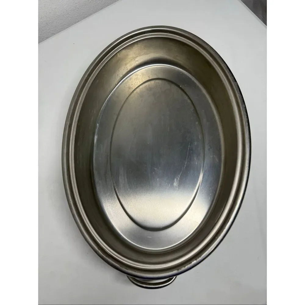 Lifetime Stainless Steel Oval Baking Dish 18” X 12”